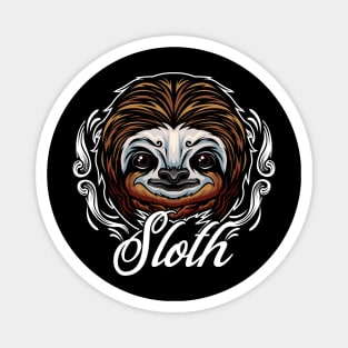 Sloth - Lazy Sloth Face Cute Animal Magnet